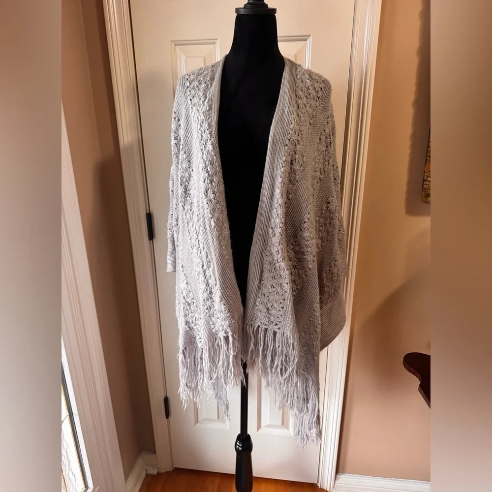 Maurices Soft Gray Knit Wrap